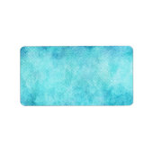 Aangepaste Bright Blue Waterverf achtergrond Etiket (Voorkant)