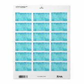 Aangepaste Bright Blue Waterverf achtergrond Etiket (Full Sheet)