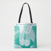 Aangepaste Bright Modern Line Graphic Tote Bag (Voorkant)