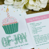 Aangepaste Bright Modern Verjaardag Recept Kaart