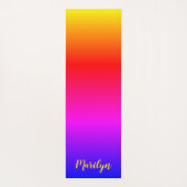 Aangepaste Bright Rainbow Ombre Yogamat (Achterkant)