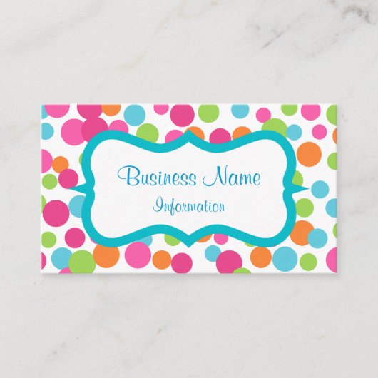 Aangepaste Bright Snoep Stippen Visitekaartjes (Voorkant)