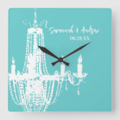 Aangepaste BrightStor Chandelier of elke kleur Vierkante Klok (Voorkant)