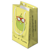 Aangepaste Bril van Brillen Winkelzak Oogarts Klein Cadeauzakje (Voorkant Gekanteld)