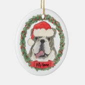 Aangepaste Brindle English Bulldog Keramisch Ornament (Rechts)
