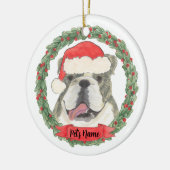 Aangepaste Brindle English Bulldog Keramisch Ornament (Links)