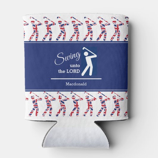 Aangepaste Britse UNION JACK Golf Koelbox Blikjeskoeler (Achterkant)