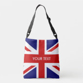 Aangepaste Britse vlag kruisingspas Crossbody Tas (Achterkant)