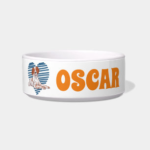 Aangepaste Brittany-Hondenliefhebber Voerbakje