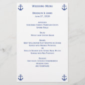 Aangepaste brochure in het menu Nautical Wedding (Voorkant)
