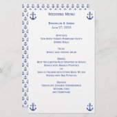 Aangepaste brochure in het menu Nautical Wedding (Voorkant / Achterkant)