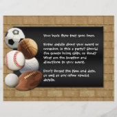 Aangepaste brochure, Sportthema Flyer (Achterkant)