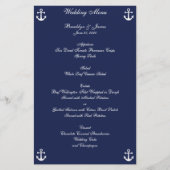 Aangepaste brochure van het Navy Blue Nautical Wed (Voorkant)