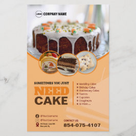 Aangepaste brochure voor bakkerijdiensten