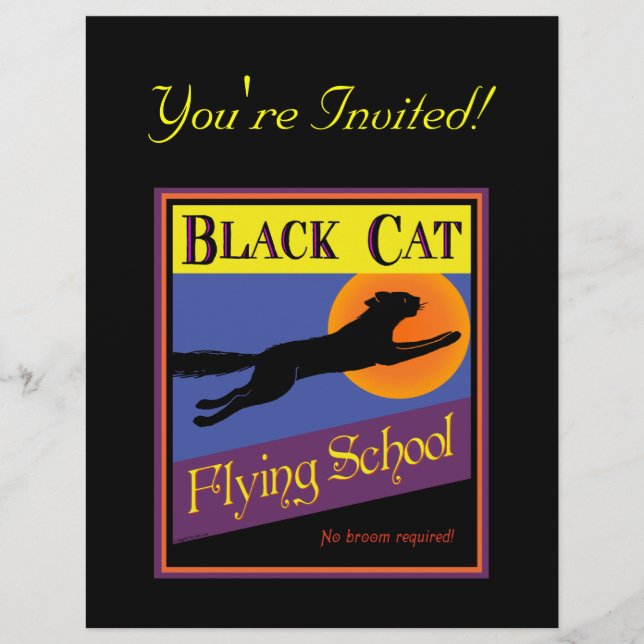 Aangepaste brochure voor Black Cat Halloween-uitno (Voorkant)
