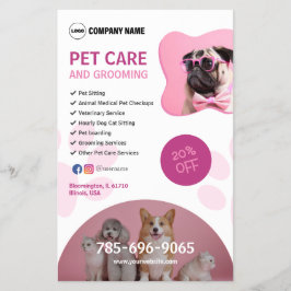 Aangepaste brochure voor dierenverzorging