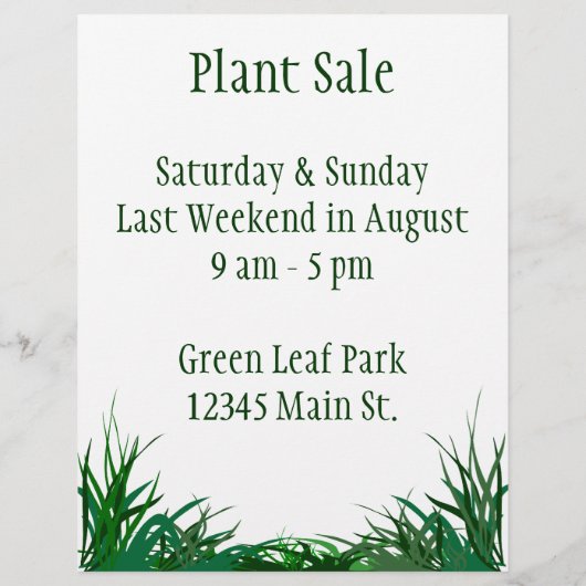 Aangepaste brochure voor planten en bloemen (Achterkant)