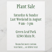 Aangepaste brochure voor planten en bloemen (Achterkant)