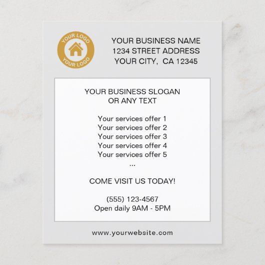 Aangepaste brochure voor zakelijke Logo (Achterkant)