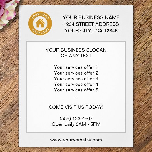 Aangepaste brochure voor zakelijke Logo