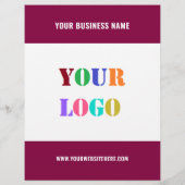 Aangepaste brochure voor zakelijke Logo en tekstpr (Achterkant)