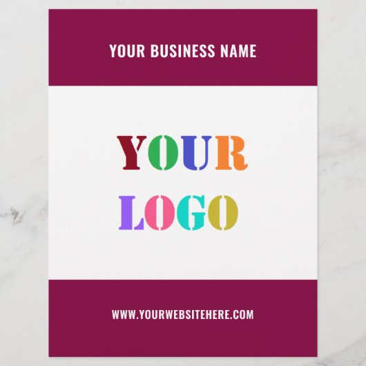 Aangepaste brochure voor zakelijke Logo en tekstpr (Achterkant)