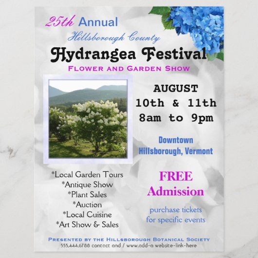 Aangepaste brochures voor Show en tuin (Voorkant)