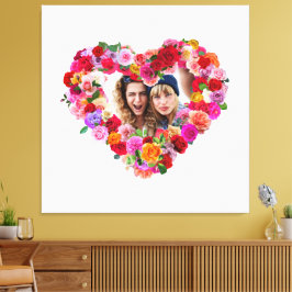 Aangepaste broers en zussen Foto Moederdag Rozen H Canvas Afdruk