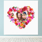 Aangepaste broers en zussen Foto Moederdag Rozen H Canvas Afdruk (Insitu (Houten vloer))