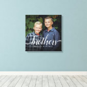 Aangepaste broers foto met handschrift canvas afdruk (Insitu (Houten vloer))