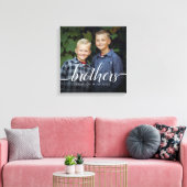 Aangepaste broers foto met handschrift canvas afdruk (Insitu (Woonkamer))