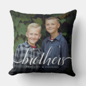 Aangepaste broers foto's kussen (Voorkant)