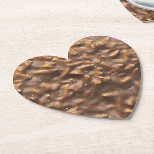 Aangepaste Brokken Chocolade Kartonnen Onderzetters (Gekanteld)