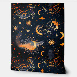 Aangepaste Brons goud accent hemels Behang