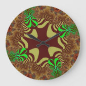 Aangepaste bronzen brede wandkast grote klok (Voorkant)