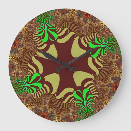 Aangepaste bronzen brede wandkast grote klok (Voorkant)