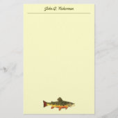 Aangepaste Brook forel vliegend boeghoeders Briefpapier (Voorkant)