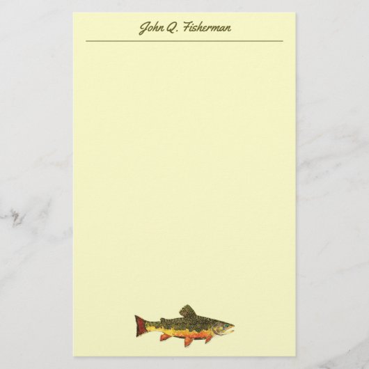 Aangepaste Brook forel vliegend boeghoeders Briefpapier (Voorkant)