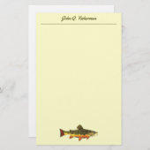 Aangepaste Brook forel vliegend boeghoeders Briefpapier (Voorkant / Achterkant)