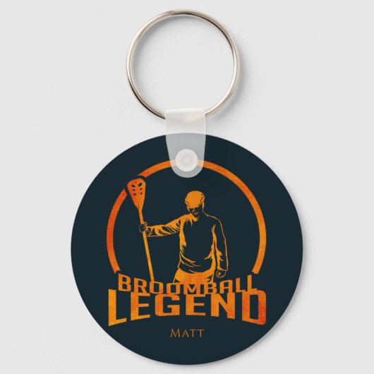 Aangepaste Broomball Legend Cute Sports Sleutelhanger (Voorkant)
