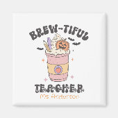 Aangepaste brouwrijke leraar Halloween Magneet (Voorkant)