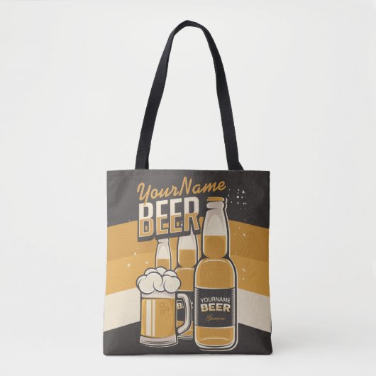 Aangepaste brouwstang voor bietflesjes voor sudsy tote bag (Voorkant)