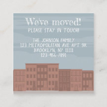Aangepaste Brownstone Moving Enclosure Card