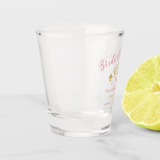 Aangepaste bruid Boujee Diamond vrijgezellenfeest Shot Glas (Links)
