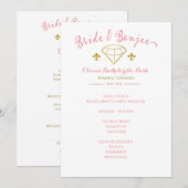 Aangepaste bruid Boujee vrijgezellenfeest uitnodig Kaart (Voorkant / Achterkant)