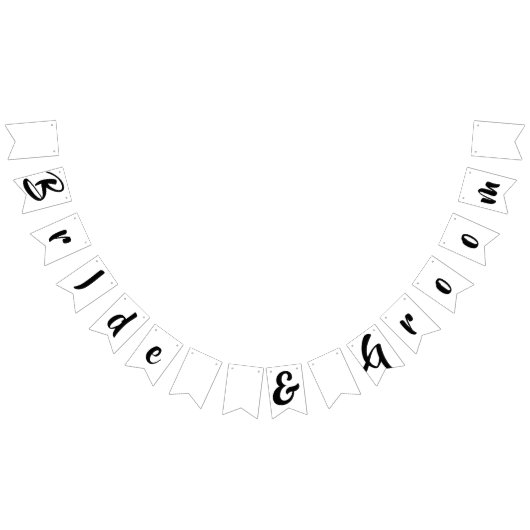 Aangepaste bruid & bruidegom BRUILOFT BUNTING VLAG Vlaggetjes (Alle)