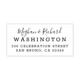 Aangepaste bruid & bruidegom bruiloft retour adres rubberstempel