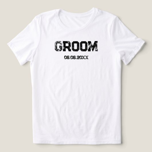 Aangepaste bruid & bruidegom gepersonaliseerde ver Tri-Blend shirt (Design voorkant)