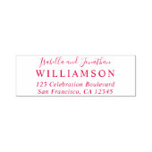 Aangepaste bruid & bruidegom namen Bruiloft retour Zelfinktende Stempel (Design)