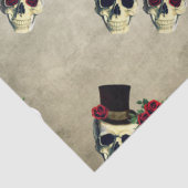 Aangepaste bruid & bruidegom schedel bruiloft cade tissuepapier (Detail)